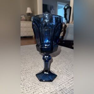‼️SOLD‼️Vintage Fostoria Virginia Dark Blue Goblet